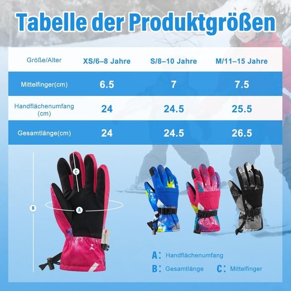 Dětské lyžařské rukavice Migliore Wear, dotykový prst OK0194